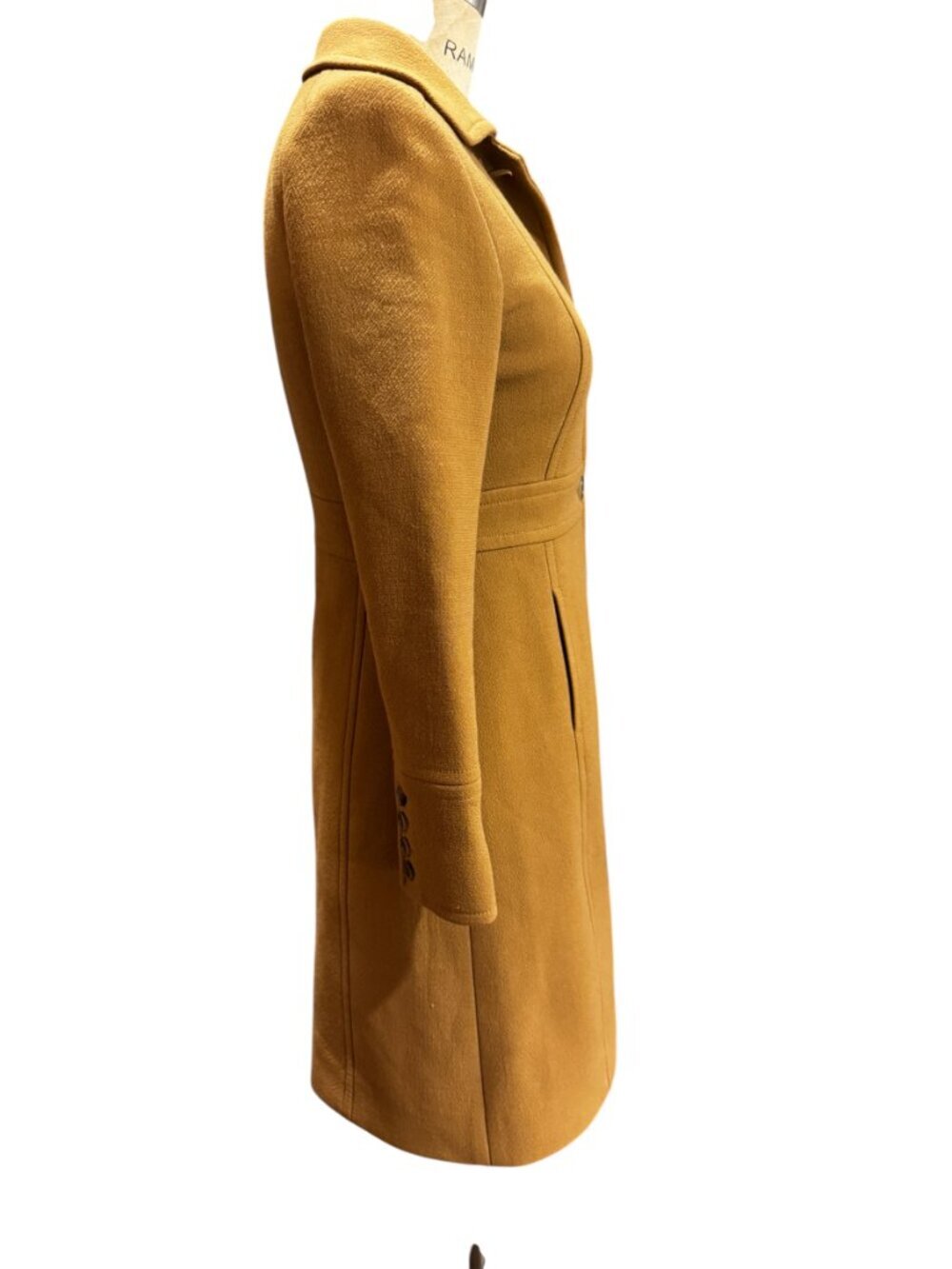 J.Crew Lady Day Coat Womens 0P Camel Beige Italian Double Cloth Wool Thinsulate - Picture 6 of 11